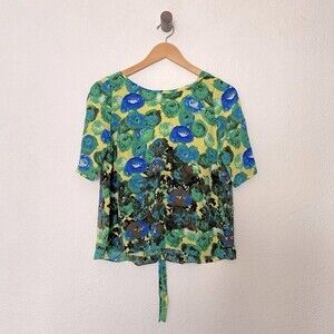 Tracy Reese Multi-Color Floral Print SilkTop